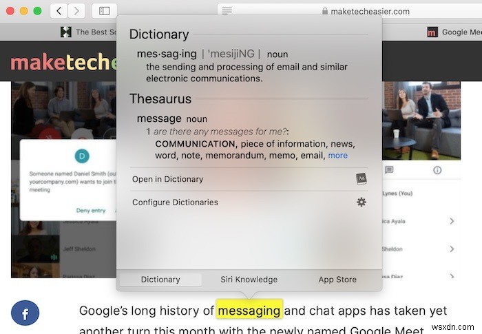 Mac पर शब्द परिभाषाएँ देखने का सबसे तेज़ तरीका 