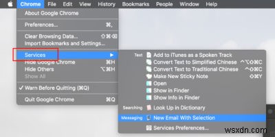 MacOS के सेवा मेनू में विकल्प कैसे जोड़ें 