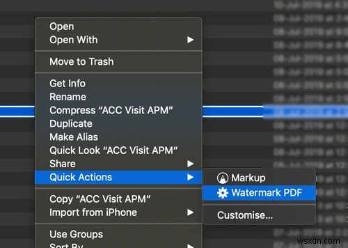 MacOS में त्वरित क्रियाओं का उपयोग करके PDF पृष्ठों को वॉटरमार्क कैसे करें 