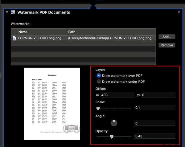 MacOS में त्वरित क्रियाओं का उपयोग करके PDF पृष्ठों को वॉटरमार्क कैसे करें 