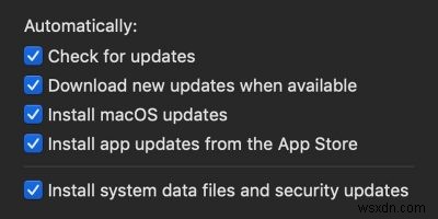 MacOS के लिए सॉफ़्टवेयर ऑटो अपडेट कैसे सक्षम करें 