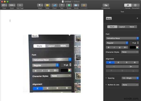 iPhone से फ़ोटो सम्मिलित करने के लिए macOS पर निरंतरता कैमरा का उपयोग कैसे करें 