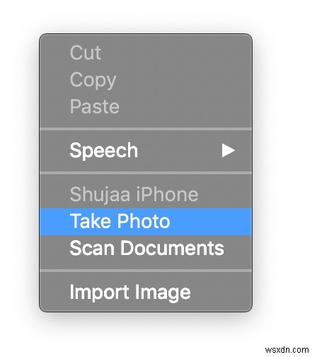 iPhone से फ़ोटो सम्मिलित करने के लिए macOS पर निरंतरता कैमरा का उपयोग कैसे करें 