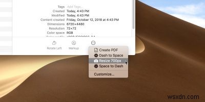 MacOS Mojave में त्वरित क्रियाएँ बनाना और उनका उपयोग करना 