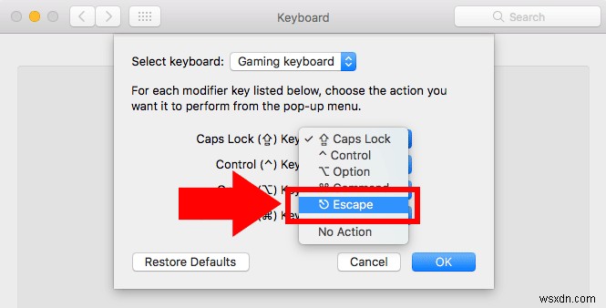 MacOS सिएरा में Esc के रूप में कैप्स लॉक कुंजी को कैसे रीमैप करें [त्वरित युक्तियाँ] 