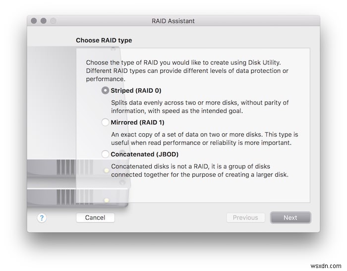 MacOS Sierra में RAID कैसे सेट करें? 
