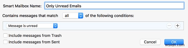 मैक के लिए मेल ऐप में केवल अपठित ईमेल कैसे दिखाएं 