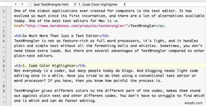 TextWrangler:स्टेरॉयड पर एक साधारण मैक टेक्स्ट एडिटर 