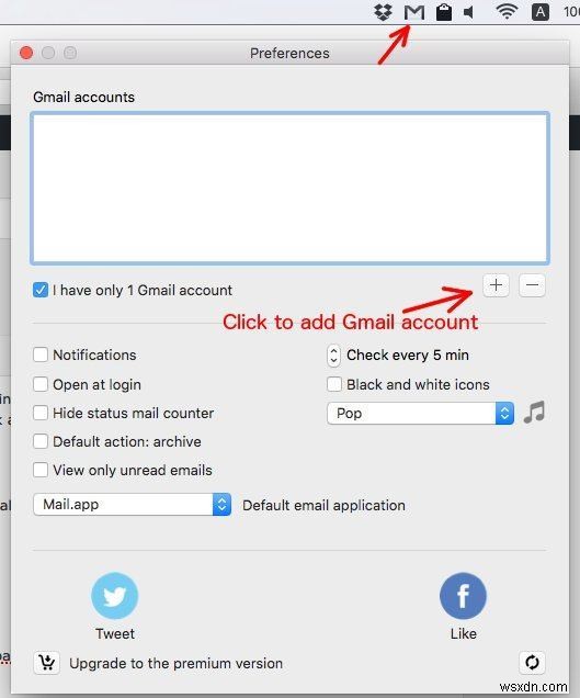 जीमेल के लिए मिया:अपने मैक के मेनू बार से जीमेल एक्सेस करें 