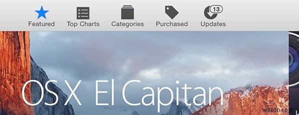 मैक ऐप स्टोर में OS X El Capitan अपडेट बैनर को कैसे छिपाएं? 