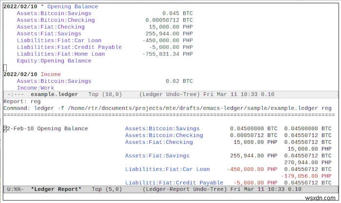 Emacs . में लेजर मोड के साथ अपने वित्त का प्रबंधन कैसे करें 