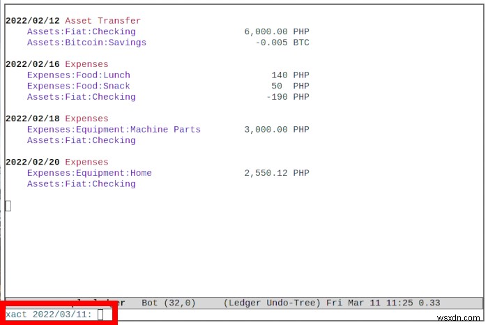 Emacs . में लेजर मोड के साथ अपने वित्त का प्रबंधन कैसे करें 