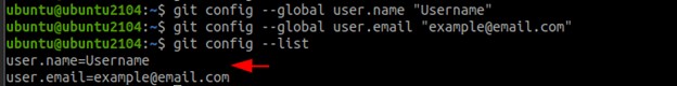 उबंटू में गिट यूजरनेम और ईमेल कैसे सेट करें? 