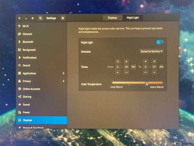 गनोम नाइट लाइट में रंग तापमान को कैसे कॉन्फ़िगर करें 