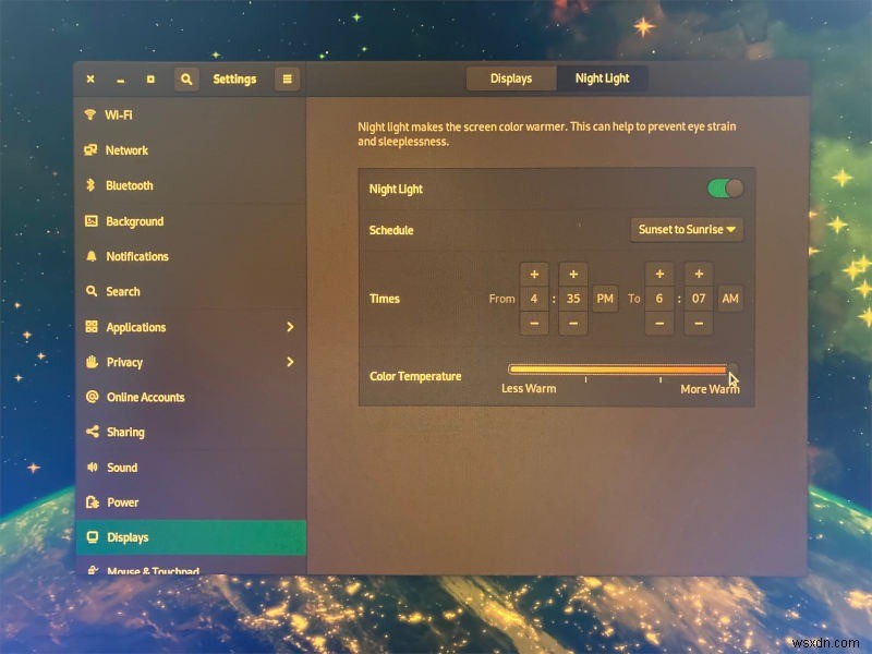 गनोम नाइट लाइट में रंग तापमान को कैसे कॉन्फ़िगर करें 