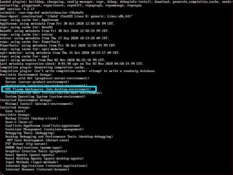 CentOS 8 . पर KDE प्लाज्मा डेस्कटॉप कैसे स्थापित करें 