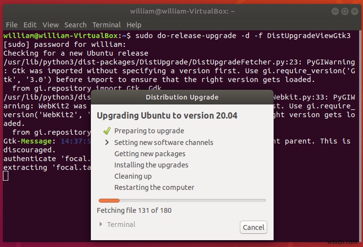 Ubuntu 18.04 LTS को Ubuntu 20.04 LTS में अपग्रेड कैसे करें 