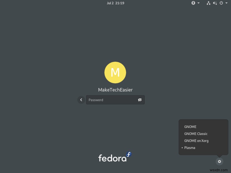 फेडोरा में डेस्कटॉप वातावरण कैसे स्विच करें 