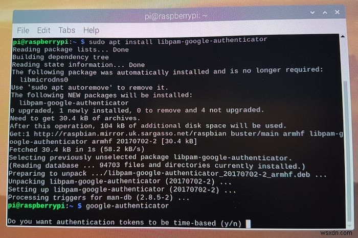 रास्पबेरी पाई के लिए दो-कारक प्रमाणीकरण कैसे सेट करें? 