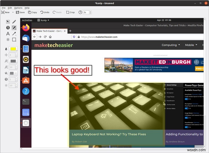Linux में Ksnip के साथ स्क्रीनशॉट कैसे लें और एनोटेट कैसे करें 