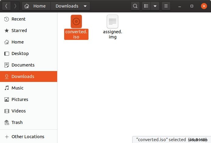 लिनक्स में आईएमजी फाइल को आईएसओ फाइल में कैसे बदलें 