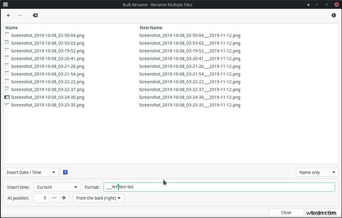 थूनर के बल्क रीनेम टूल के साथ लिनक्स में फाइलों का नाम कैसे बदलें 