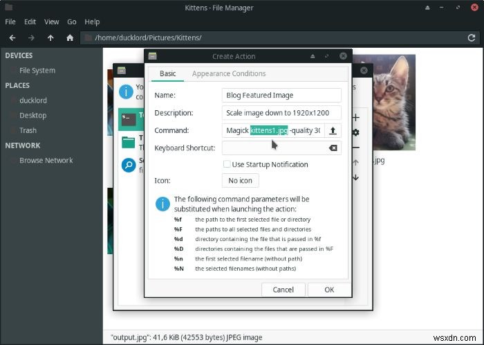 लिनक्स में थूनर फाइल मैनेजर से इमेज को कैसे कंप्रेस और रिसाइज करें 