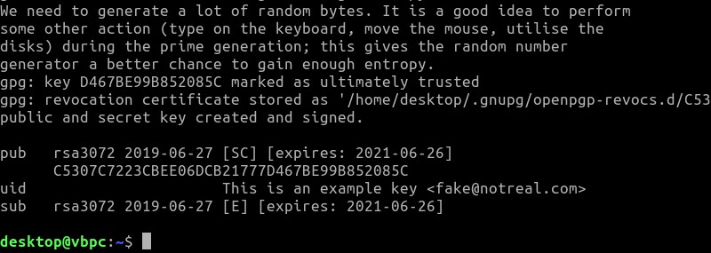 Linux में GPG कुंजियाँ कैसे उत्पन्न करें 