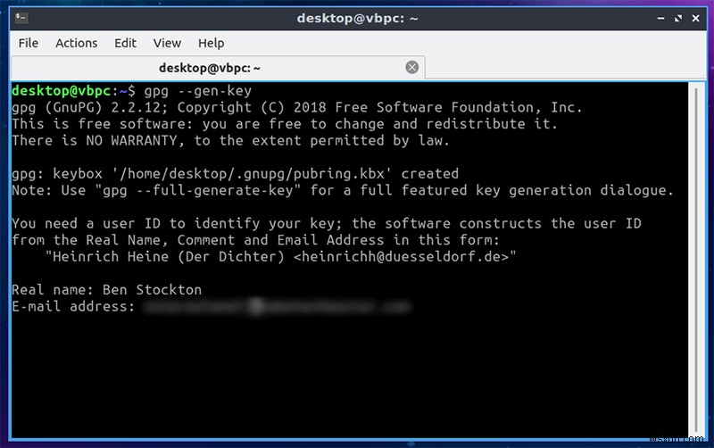 Linux में GPG कुंजियाँ कैसे उत्पन्न करें 