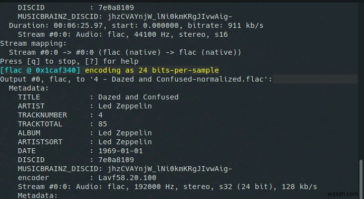 FFMPEG के साथ अपनी संगीत फ़ाइलों को समायोजित और सामान्य करें 