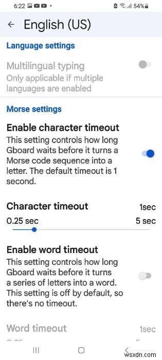 Gboard App में मोर्स कोड कैसे टाइप करें 