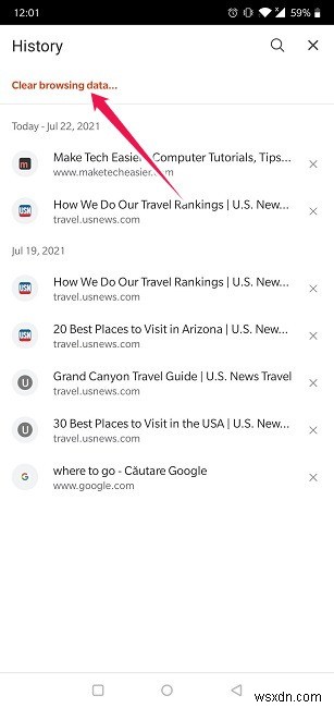 अपने Android डिवाइस पर वेब ब्राउज़िंग इतिहास को कैसे साफ़ करें 