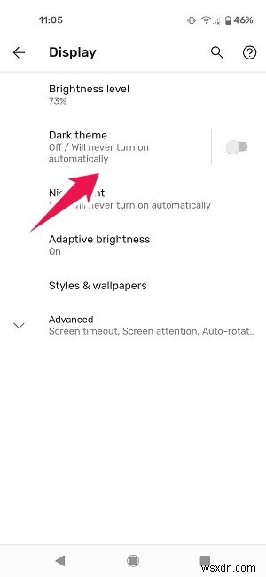 Android पर सूर्यास्त के समय सक्रिय करने के लिए डार्क मोड को कैसे शेड्यूल करें 