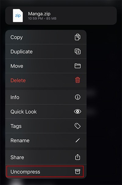 IOS फाइल ऐप में जिप और अनजिप फाइल कैसे करें 