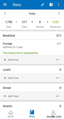 आपके फ़ोन के लिए सर्वश्रेष्ठ खाद्य डायरी ऐप्स में से 4 