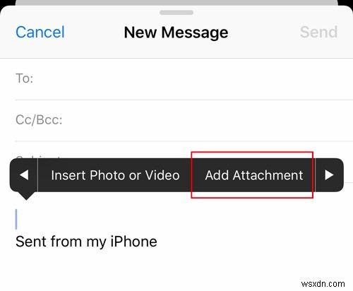 IOS पर मेल ऐप में फाइल अटैचमेंट कैसे जोड़ें 