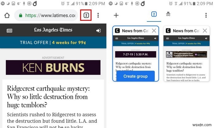 क्रोम में टैब के समूह कैसे बनाएं - Android 