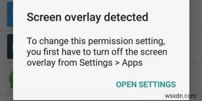 Android पर स्क्रीन ओवरले डिटेक्टेड एरर को कैसे ठीक करें 