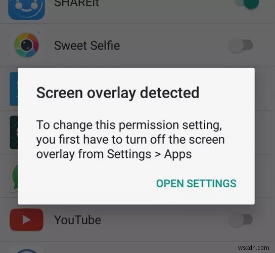Android पर स्क्रीन ओवरले डिटेक्टेड एरर को कैसे ठीक करें 