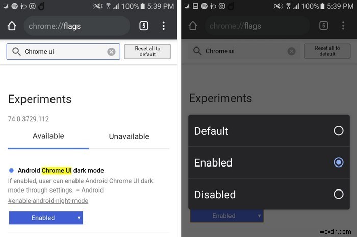 Android के लिए क्रोम पर डार्क मोड कैसे इनेबल करें 