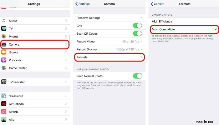 अपने iPhone को HEIF और HEVC के बजाय JPG और MP4 का उपयोग करने के लिए कैसे बाध्य करें 