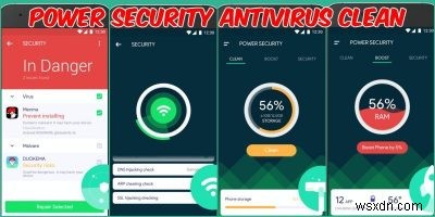 Power Security-AntiVirus Clean के साथ अपने Android को अनुकूलित और सुरक्षित रखें 