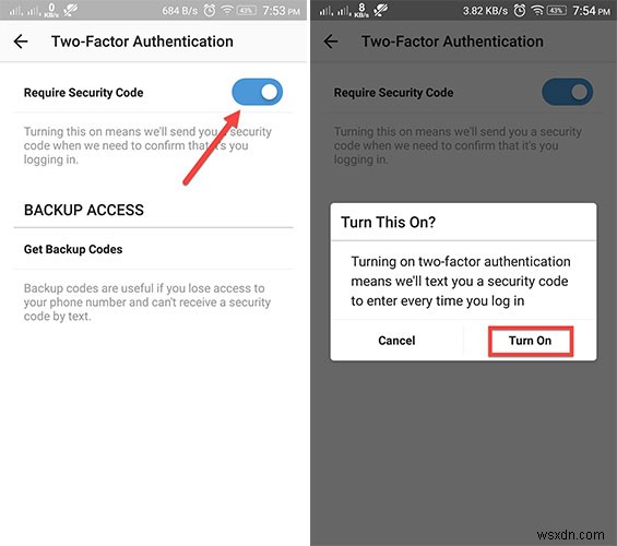 Android पर Instagram के लिए दो-कारक प्रमाणीकरण कैसे सक्षम करें 
