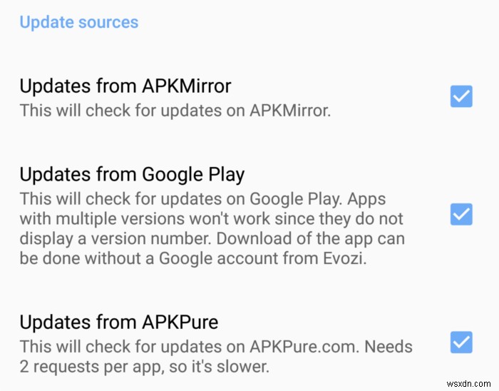Play Store के बिना Android पर नए ऐप संस्करण की सूचना कैसे प्राप्त करें 
