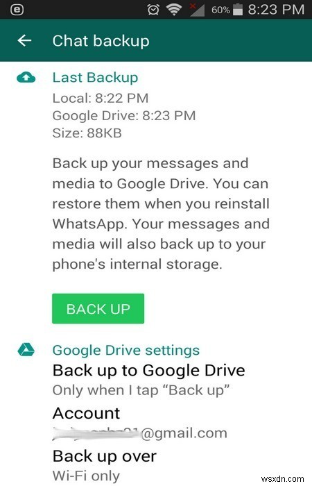 एंड्रॉइड में व्हाट्सएप को गूगल ड्राइव पर बैक अप कैसे करें 