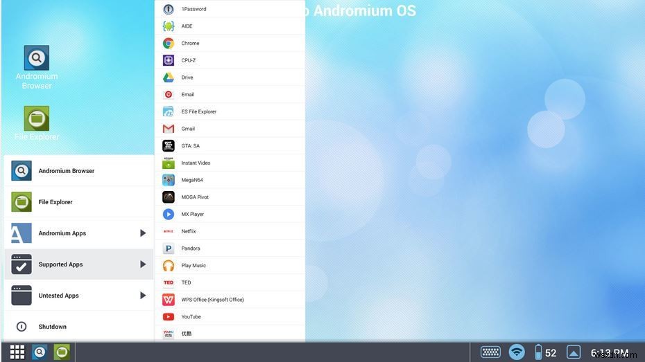 एंड्रोमियम ओएस:अपने एंड्रॉइड फोन को एक पूर्ण डेस्कटॉप में बदलें 