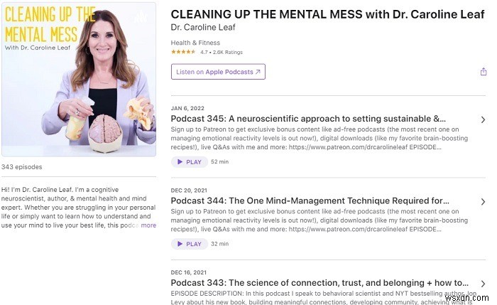 आपकी प्लेलिस्ट में जोड़ने के लिए शीर्ष 11 मानसिक स्वास्थ्य पॉडकास्ट 