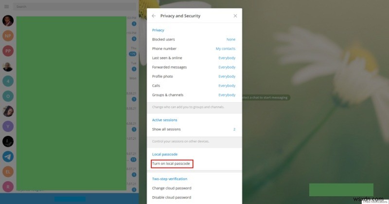 टेलीग्राम में पासकोड लॉक कैसे सेट करें 