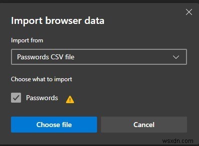 Microsoft Edge का उपयोग करके पासवर्ड आयात/निर्यात कैसे करें