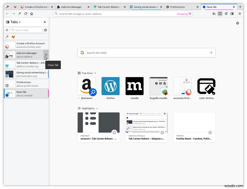 Chrome और Firefox ब्राउज़र पर लंबवत टैब कैसे प्राप्त करें